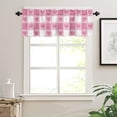 thumbnail image 3 of Love Hearts Kitchen Window Valances Curtain Rod Pocket Short Curtain Panels Romantic Teenager Love Sign Hearts Window Treatments Drapes for Living Room Bedroom, 3 of 6