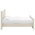 thumbnail image 6 of Platform Bed Frame, Full, Ivory White, Velvet, Hotel Bedroom, Modern Contemporary, HB38141, 6 of 9