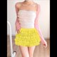 thumbnail image 4 of Pantalones Bombachos de Encaje Multicapa Y2K para Mujer, Pantalones Cortos con Volantes, Pantalones Cortos de Calabaza, Enaguas Dulces con Cintura Elástica. Amarillo S, 4 of 7