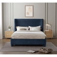 thumbnail image 4 of Meridian Furniture Penny Navy Chenille Fabric King Bed, 4 of 9