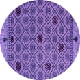 thumbnail image 1 of Ahgly Company Indoor Round Abstract Purple Modern Area Rugs, 6' Round, 1 of 4