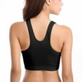 thumbnail image 6 of Women's Front Zipper Sports Breathable Wirefree Padded Push Up Sports Top Fitness Gym Yoga Workout Bra Sports Bra Tops, 6 of 6