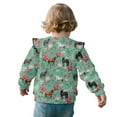 thumbnail image 3 of Xoenoiee Horse Floral Print Girls Ruffle Sweatshirt Long Sleeve Shirts Sweaters Kids Crewneck Tee Tops Casual Cute Fall Clothes, Size 4-5 Years, 3 of 7