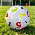 thumbnail image 4 of Balón de fútbol infantil con letras y números | Balón educativo para niños de preescolar | Balón ligero y suave para jugar en interiores y exteriores, 4 of 6