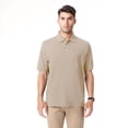 thumbnail image 5 of Zfeel Luxe Touch Polos for Men, 100% Cotton Short Sleeve Collared Polo Shirt, Sand, 2XL, 5 of 5