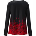 thumbnail image 5 of Pompotops Blouse Décontractée à Manches Longues Col Rond Imprimé Régulier pour Femmes, 5 of 5