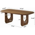 thumbnail image 2 of Tribesigns Farmhouse Coffee Table, 47 Inches Wooden Rectangular Center Tables with Rounded Corners, Modern Coffee Tables for Living Room, 2 of 7