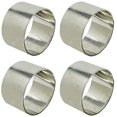 thumbnail image 3 of SKAVIJ Napkin Rings Set of 4 for Dinner Parties, Dining Table Decoration Handmade Napkin Holder (Silver), 3 of 5