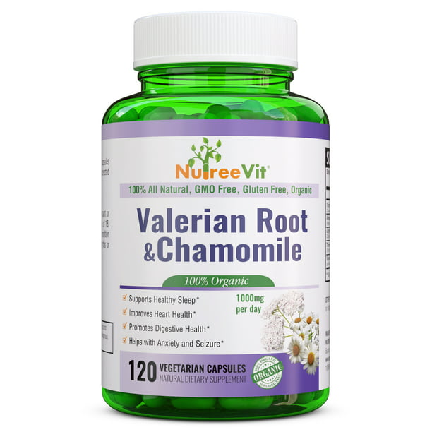 NutreeVit 100% Organic -Valerian root & Chamomile -Supports Healthy ...