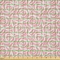 thumbnail image 2 of Ambesonne Floral Fabric by the Yard Microfiber, Roses with Motifs Romantic, 5 Yards, Pale Pink Dark Coral, 2 of 2