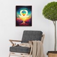 thumbnail image 2 of Growing Love Heart Painting With Rainbow Colour Gradient Art Print Framed Poster Wall Decor 12x16 inch, 2 of 5