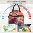 thumbnail image 4 of Naloa Sunset Cloud Corgi Print Lunch Bag for Women & Men Insulated Lunch Box or Cooler Lunch Tote Bags for Work, Travel, Outdoor, 4 of 5