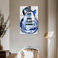 thumbnail image 3 of Elephant Stock Electric Blues I Wall Art - Vertical Multi Panel Canvas - Living Room Wall Decor - Music Multi Panel - White And Black Decor By Annie Warren - 36" x 57", 3 of 8
