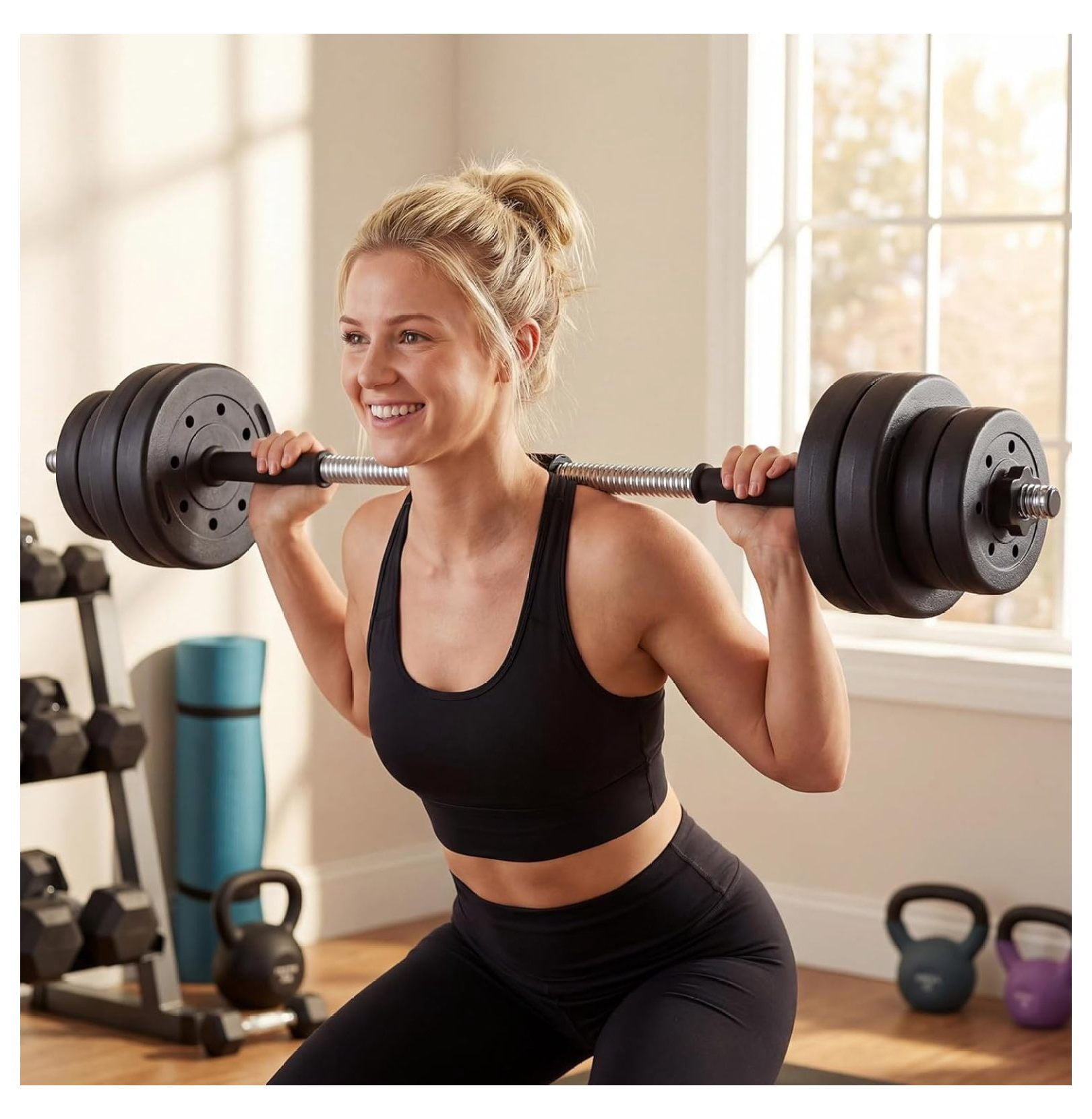 Adjustable Dumbbell Set, 66LBS Free Weight Set with Connector, 3-in-1 Convertible for Strength Training, Home Gym Exercise Workout Equipment Lifting Set