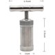 thumbnail image 2 of Stainless Steel Pollen Press T Press Handle Tool Heavy Duty Durable 100% Premium Anodized Spice Pollen (silver) stcyv, 2 of 4