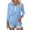 502_Light Blue, variant on YEJIMAN Blue Usa Shirts For Women, Polyester,Spandex Tank Top For Women, Women's V Neck 3/4 Sleeve Tops Quarter Zip Collared Shirts Shirts Summer Tees