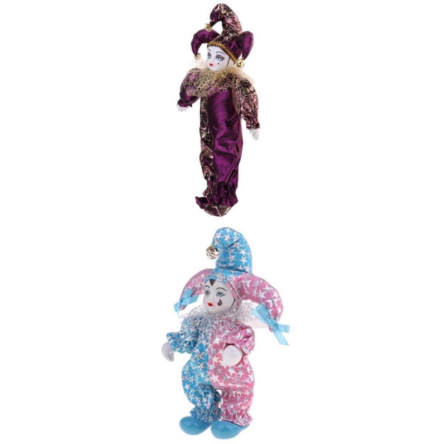 2x 12'' Triangel Doll Italian Tokens Dolls para Valentín Yotijar Payaso de muñecas de porcelana