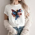 thumbnail image 4 of VerPetridure American Flag Shirts for Women 4th of July Tops USA Print T Shirt Casual Short Sleeve American Proud T-Shirt Tops, 4 of 5