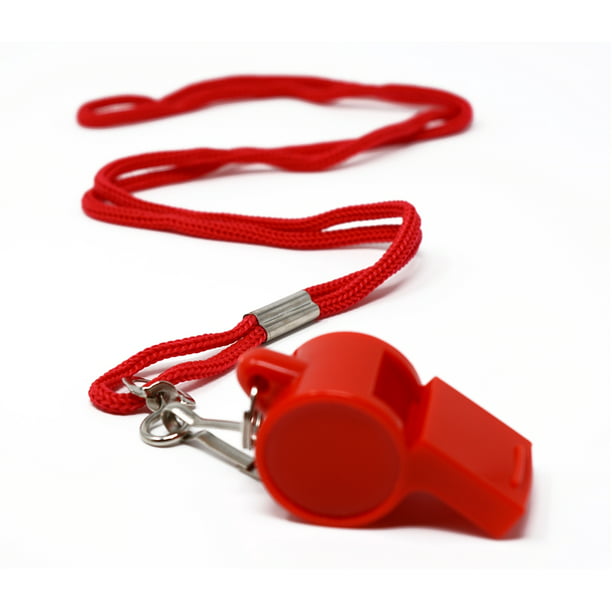 Adoretex Sport Guard Coach Plastic Whistle With Lanyard - Red - Walmart ...