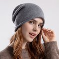 thumbnail image 2 of vnanda Adjustable Drawstring Hat Women's Adjustable Drawstring Beanie Hat Super Soft Elastic Solid Color Cold-proof Winter Warm Hat Solid Color Beanie Hat, 2 of 8