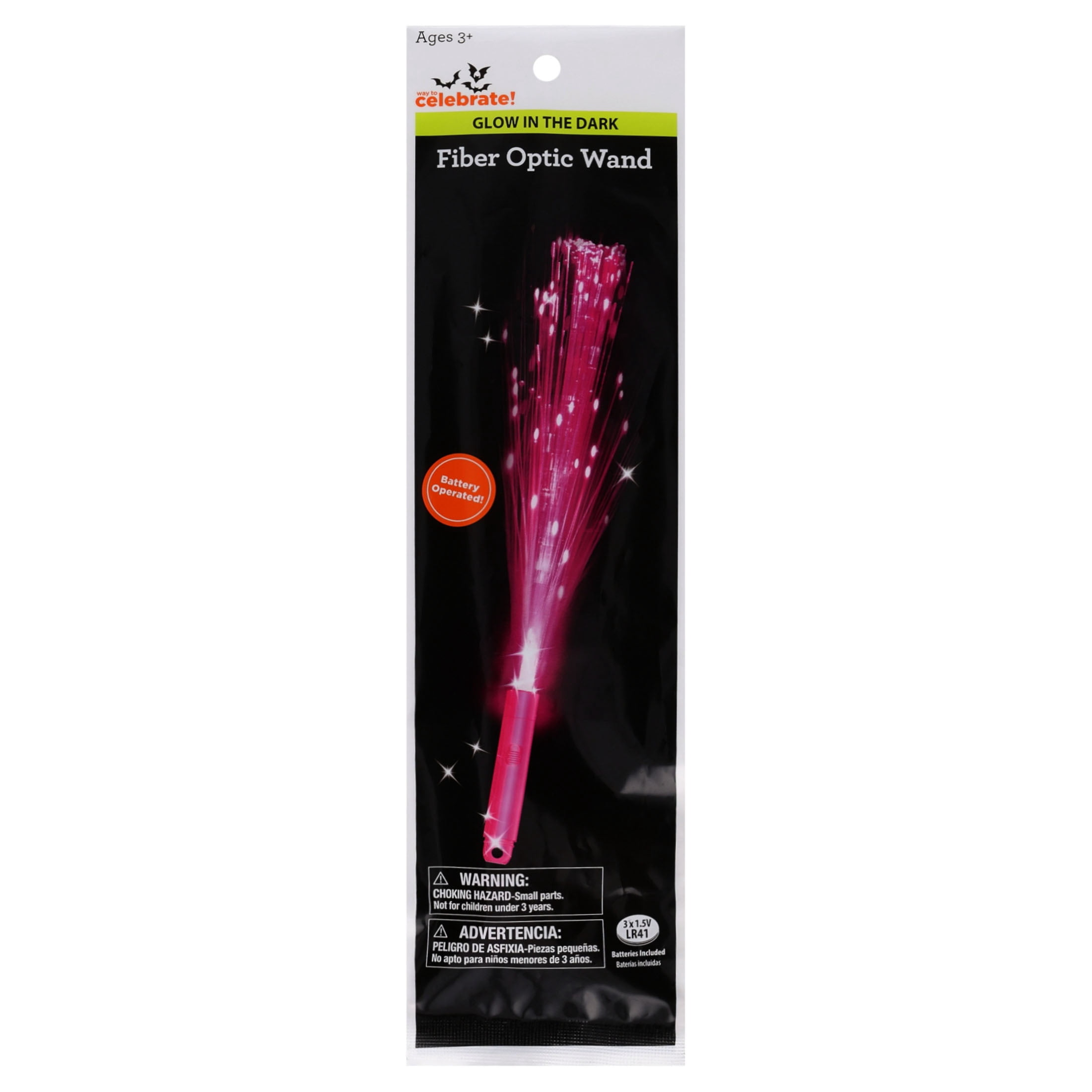 Light-Up Fiber Optic Wand, Pink, Halloween by Way To Celebrate