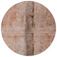 thumbnail image 4 of HomeRoots 578042 8 ft. Round Abstract Washable Indoor & Outdoor Area Rug, Orange, Peach & Brown, 4 of 5