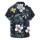 thumbnail image 1 of Camisas de Manga Larga para Hombres Moda Casual Floral Estampado Hawaiano Solapa Botón Superior, Ligero para Primavera Verano, 1 of 9