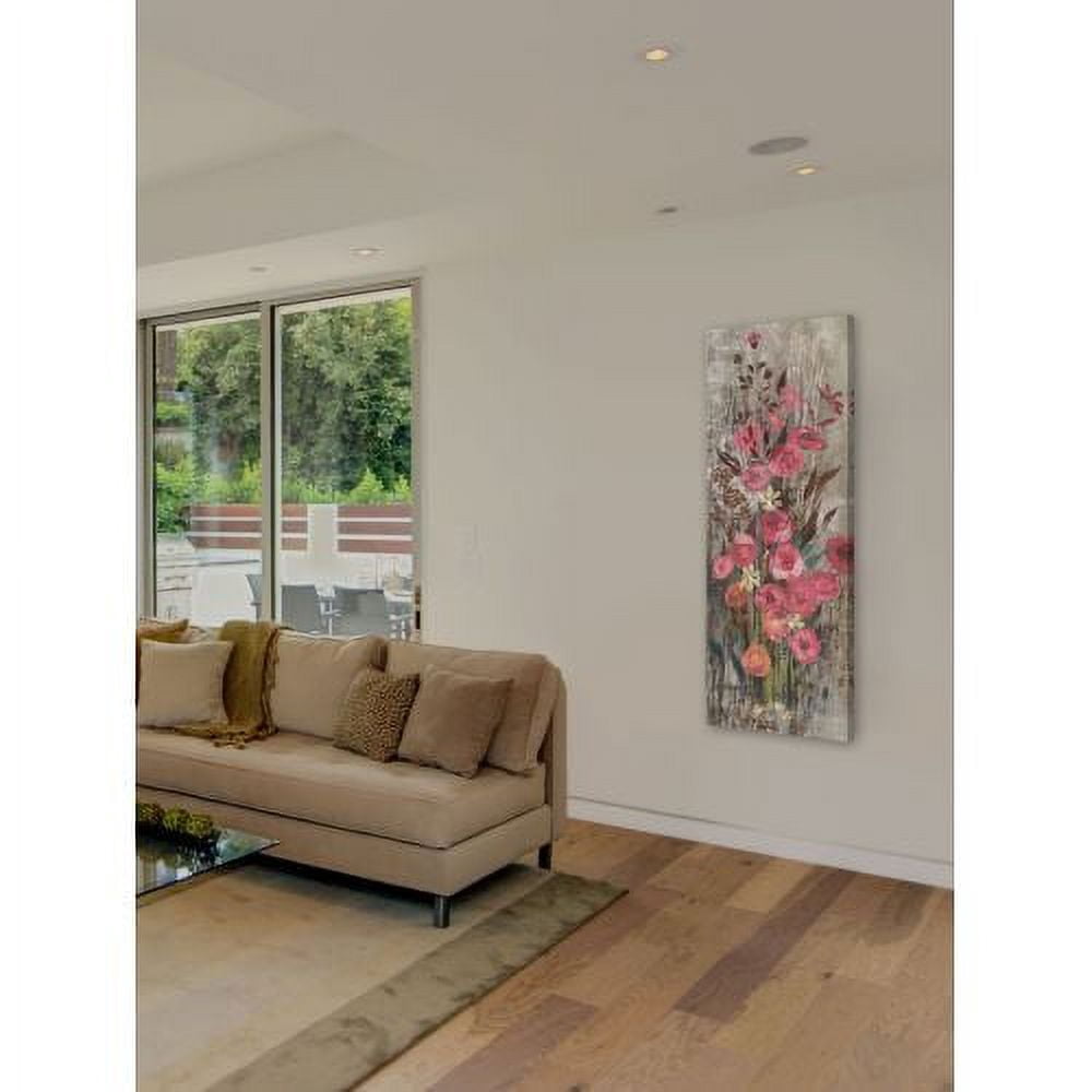 "Floral Frenzy Pink III" Painting Print on Wrapped Canvas