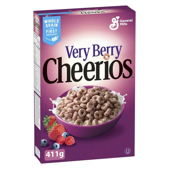Very Berry Cheerios Breakfast Cereal, Whole Grains, 411g