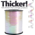 thumbnail image 3 of (1 Roll) White Ribbon, 500 Yard Curling Ribbon for Crafts, Balloon Ribbon, Iridescent Color Ribbon for Gift Wrapping, Holographic Ribbon for Balloons String, Hair, Florist Flower, 3 of 5