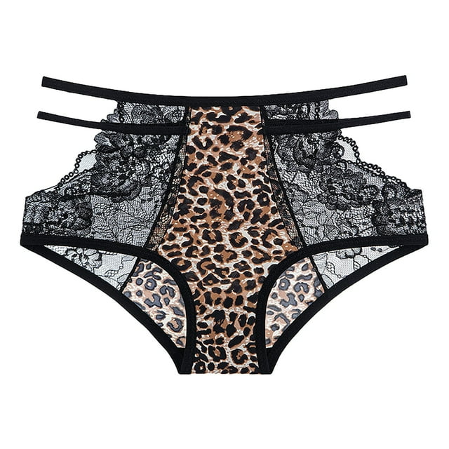 Gibobby Ropa Interior dama Ropa interior de de algodón de encaje con correa fina sexy para mujer(Marrón, M)