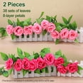 thumbnail image 2 of 2 piezas de 7,87 pies/pieza de enredadera de rosas artificiales, planta colgante de enredaderas de rosas artificiales para decoración de arreglo de mesa de arco de fiesta de boda, 2 of 5