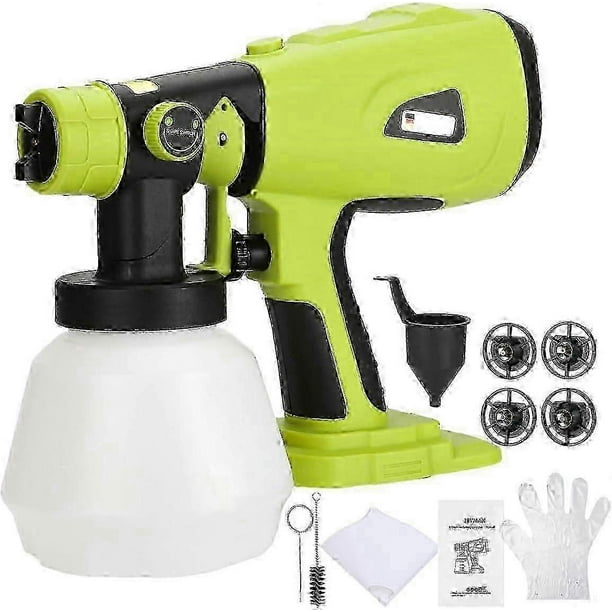 Paint sprayer for ryobi 18v battery cordless handheld hvlp paint gun 1000ml container no battery