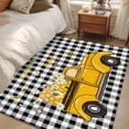 thumbnail image 4 of Area Rugs for Living Room Bedroom, Yellow Truck 4'x6' Rug Washable Carpet Runner Indoor Outdoor, Farmhouse Bee Daisy Black White Buffalo Plaid Non Slip Accent Floor Mats Rug for Kitchen, Office, 4 of 8