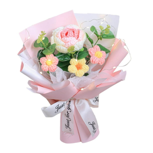 Ramo de Flores Artificiales perfecl Tejido a Mano para Centro de mesa