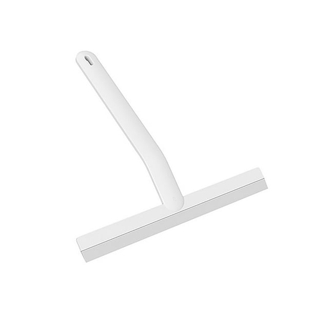 Toystoory Escobilla de goma para ducha de baño, limpiaparabrisas portátil, cepillo de vidrio de goma para puerta de cocina, azulejo, Suministros de limpieza para el hogar Blanco