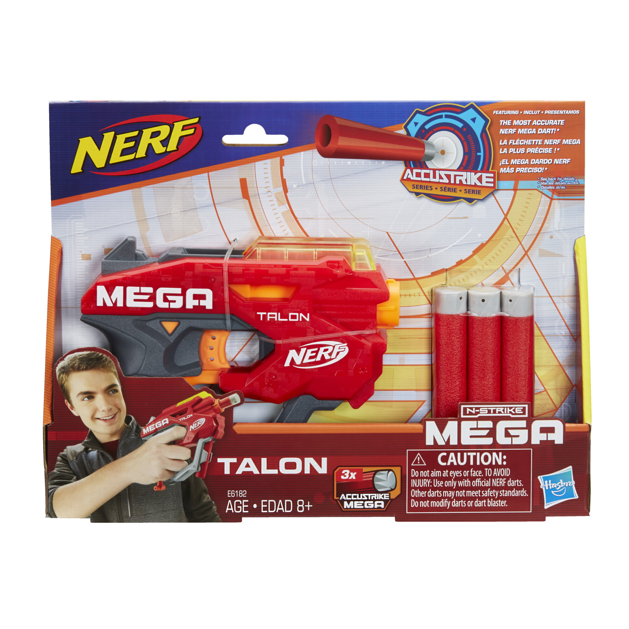 Hecho de medianoche Loco Nerf Mega Talon Blaster, Includes 3 AccuStrike Nerf Mega darts, for Ages 8  and Up - Walmart.com