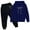 Dark Blue, variant on KKBOTIVE Girls Boys Cute Bow Print Hoodies and Jogger, Fashion Long Sleeve Outfit 2 Piece Set for Kids Back to School Wear, Black Size: 3-4 Years