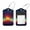 multicolored 3, variant on PhooArto 2 PCS Luggage Tag for Suitcase Bag Tags for Backpacks Baggage Handbag School Instrument Tag Label, Darts and Fire