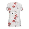 thumbnail image 5 of Camisetas de manga corta de verano para mujer, blusa informal con cuello redondo y estampado frontal Pompotops  hfajkhk129028, 5 of 5