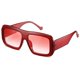 thumbnail image 1 of Gafas de Sol Kimorn K1571 Marco Retro Cuadrado Rojo con Lentes Rojos, 1 of 7