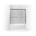 thumbnail image 1 of Kohler K-709062-D3 Gradient Frameless Sliding 58-1/16" X 59-5/8" Shower Door - Silver, 1 of 7