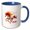Blue/White, variant on 3drose, Running Horse, Orange Mane. Chinese New Year. Year of the Horse Gift, 15oz Mug
