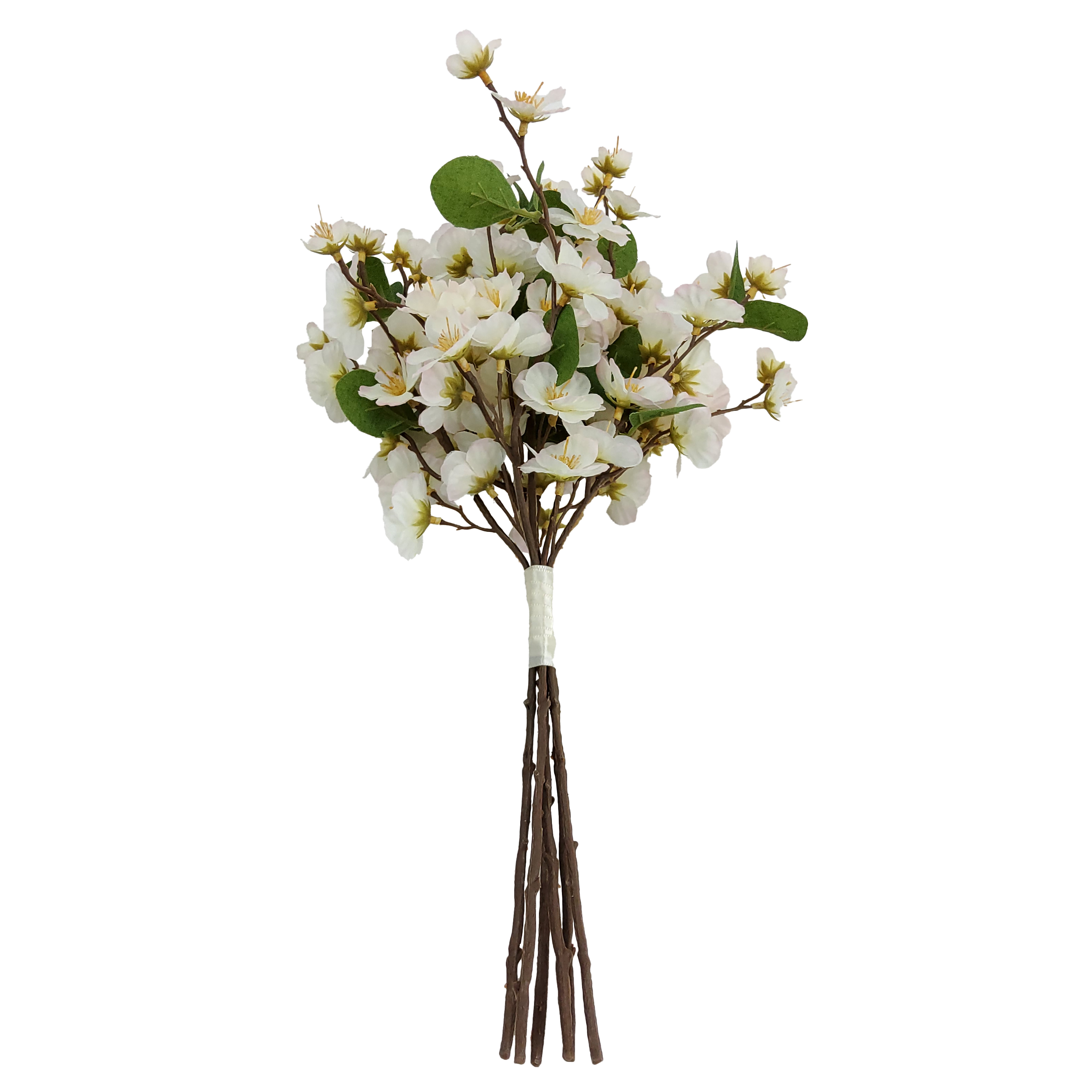 Mainstays 17in Indoor Artificial Peach Blossom Bundle, Peach Color, Artificial Flower, Blossom Flower.