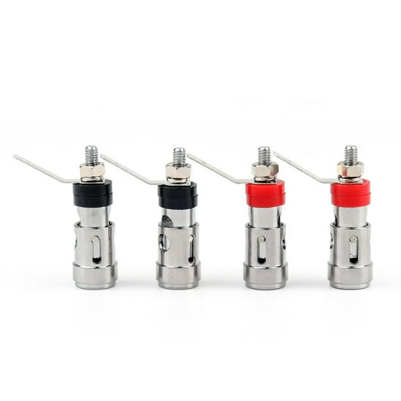4 Pcs Copper Speaker Binding Post Spring Loaded Subwoofer Basket Terminal
