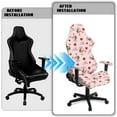 thumbnail image 5 of Xixirimido Gaming Chair Seat Cover Breathable Game Chair Slipcovers with Armrest Covers Non-slip Covers for Swivel Gaming Armchair, Cute Pig Hearts Roses Pink, 5 of 8