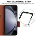 thumbnail image 3 of Dteck for Samsung Galaxy Z Fold 6 Wallet Case with 6 Credit Card Slots and S-Pen Slot,RFID Blocking Multi Card Function Magnetic Clasp Kickstand for Man Women, Brown, 3 of 6