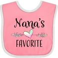 thumbnail image 3 of Inktastic Nana's Favorite- Heart Grandchild Boys or Girls Baby Bib, 3 of 4