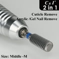 thumbnail image 3 of C & I Nail Drill 2 in 1 Efile Round Corner Cylinder for Electric Manicure Drill Machine Nail Files for Nail Techs to Make Cuticle Care and Nail Works Remove, 3 of 6