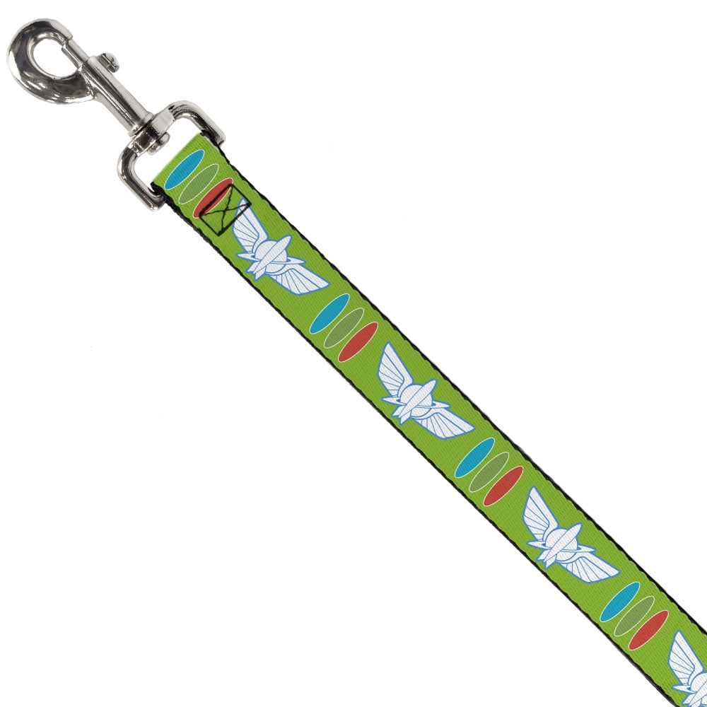 Disney Pet Leash, Dog Leash, Toy Story Buzz Lightyear Bounding Space Ranger Logo Buttons, 4 Feet Long 1.0 Inch Wide